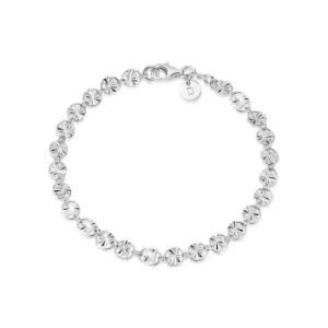 Daisy London 925 Sterling Silver Treasures Sunburst Chain Bracelet Sterling Silver