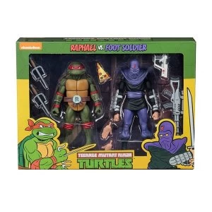 Raphael V Foot Soldier (Teenage Mutant Ninja Turtles Cartoon) Neca Action Figure 2-Pack