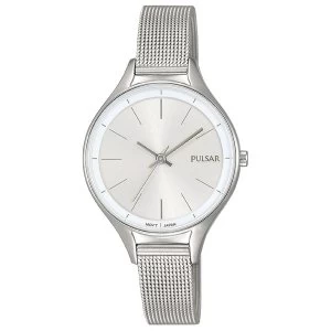 Pulsar PH8277X1 Ladies Stainless Steel Mesh Bracelet With Silver Dial 50M Watch