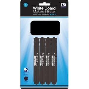 A Star Whiteboard Markers With Eraser Pack 4