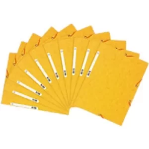 Exacompta 3 Flap Folder 55509SE A4 Yellow Glossy Card 24 x 32cm Pack of 50