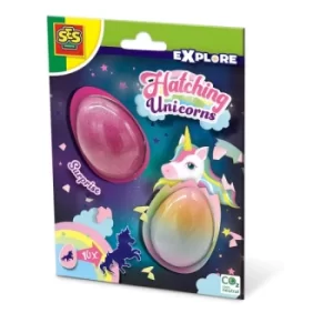 SES CREATIVE Explore Childrens Hatching Unicorns 2 Surprise Eggs, 5 Years and Above (25089)
