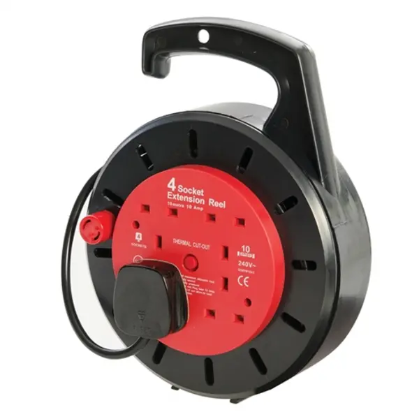 Powermaster Cassette Cable Reel 10A 230V - 4-Gang 10m