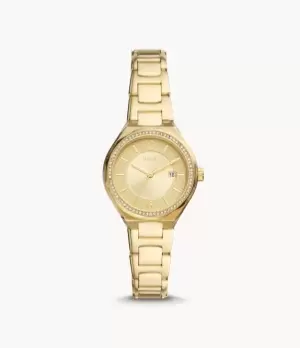 Fossil Women Eevie Three-Hand Date Gold-Tone Stainless Steel Watch
