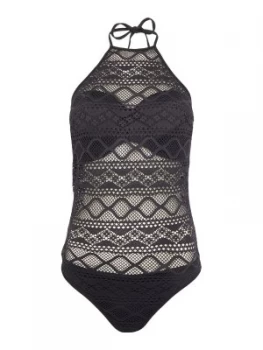 Freya Sundance high neck cut out swimsuit Black