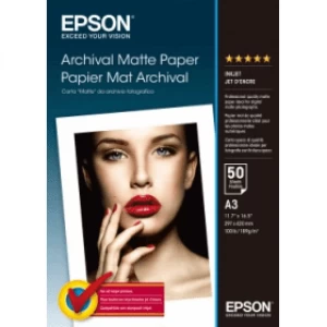 Epson C13S041344 A3 Archival Matte Paper 189g x50