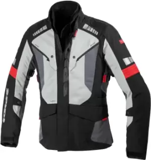 Spidi H2Out Outlander Motorcycle Textile Jacket, black-grey-red, Size 2XL, black-grey-red, Size 2XL