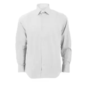 Russell Collection Mens Long Sleeve Easy Care Fitted Shirt (14.5) (White)