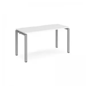Adapt starter unit single 1400mm x 600mm - silver frame and white top