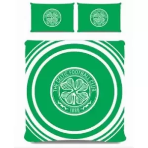 Celtic FC Pulse Reversible Duvet Set (Double) (Green/White)