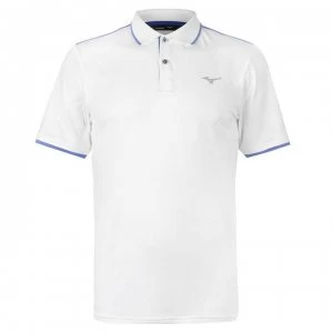 Mizuno Stretch Polo Shirt Mens - White/Blue
