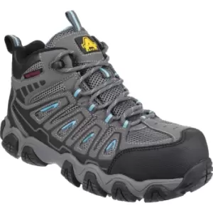 Amblers Safety As802 Waterproof Non-Metal Ladies Safety Hiker Grey Size 8