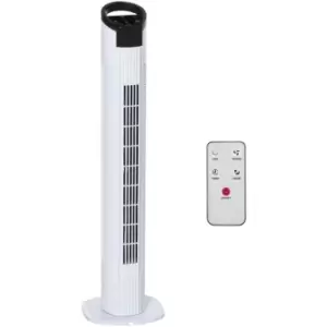 LED Tower Fan with 70° Oscillation 3 Speed 3 Mode Black and White - Homcom