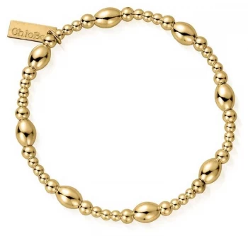 ChloBo Sterling Silver Gold Plated 'Cute Oval' Bracelet Jewellery