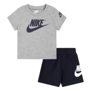 Nike Futura Logo T Shirt and Short Set - Blue