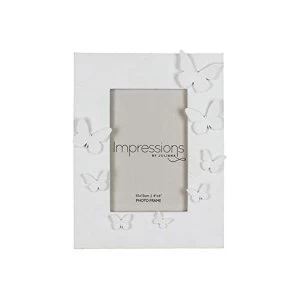 4" x 6" - Impressions White Resin Butterfly Photo Frame