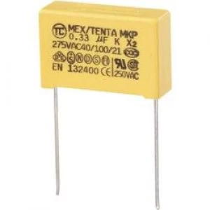 MKP X2 suppression capacitor Radial lead 0.33 uF 275 V AC 10 22.5mm L x W x H 26.5 x 7 x 17mm MKP X2