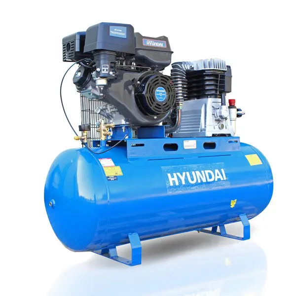 Hyundai - 200L Litre Air Compressor; 29CFM/145psi; Twin Cylinder Belt Drive 14hp HY140200PES