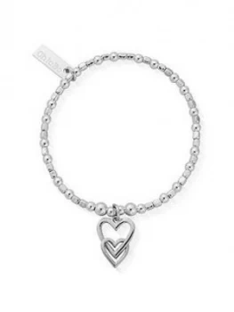 Chlobo Chlobo ChildrenS Sterling Silver Interlocking Love Heart Bracelet
