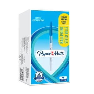 Paper Mate Ballpoint Stick 1.0mm Pen Blue PK50
