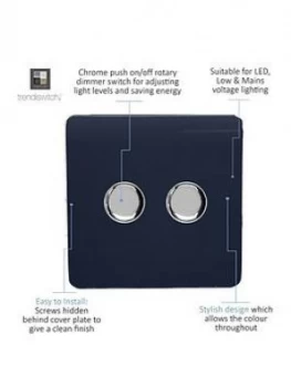 Trendiswitch 2G LED Dimmer Switch Navy