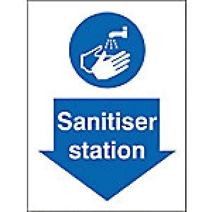 Stewart Superior Health and Safety Sign Sanitiser Station Vinyl 30 x 20 cm