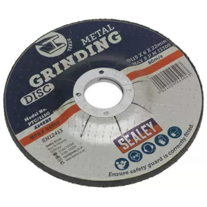 Genuine SEALEY PTC/115G Grinding Disc &#216;115 x 6mm 22mm Bore