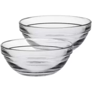 Duralex - Lys Glass Stacking Bowls for Kitchen, Serving - 10.5cm (4') - Pack of 6