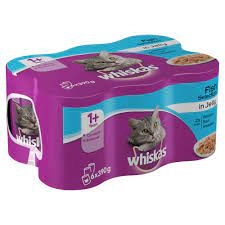 Whiskas Tinned Cat Food Fish Selection in Jelly 6 x 390g - wilko