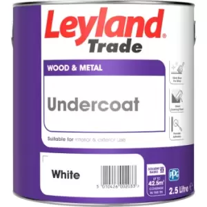 Leyland Trade Undercoat Paint 2.5L in White