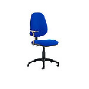 Task Operator Chair Eclipse II Lever Blue Fabric With Height Adjustable Arms