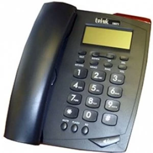 Tel UK 18071B Venice Phone Caller ID Telephone Black