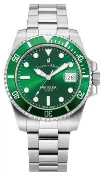 Jacques Du Manoir JWG02701 Pro Scuba (40.5mm) Green Dial / Watch