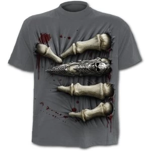 Death Grim p Mens Medium T-Shirt - Grey