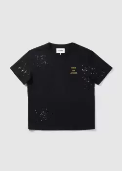 Frame Mens S/S Logo Splash Paint T-Shirt In Noir