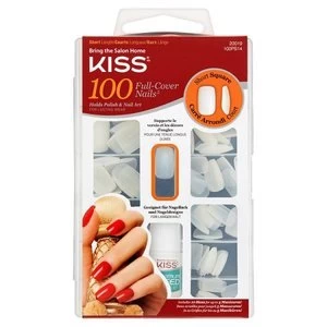 Kiss 100 Nails Short Square Clear