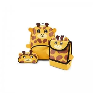 Baby Animal Giraffe Backpack&#44 Lunchbag and Pencil Case Set