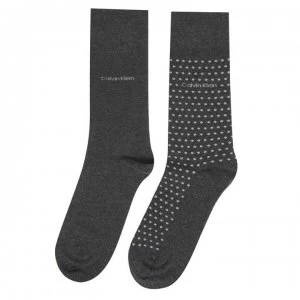 Calvin Klein 2 Pack Dot Socks - Grey