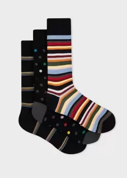 Paul Smith Mixed 'Signature Stripe' Socks Three Pack