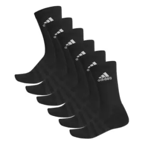 adidas Cushioned Crew Socks 6 Pack Womens - Black