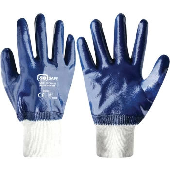 Nitrile Coated Gloves, Blue/Grey, Size 10 - Orbit International