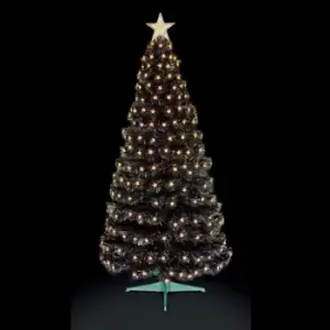 Premier Decorations 4ft Christmas Tree with LED Stars -Black