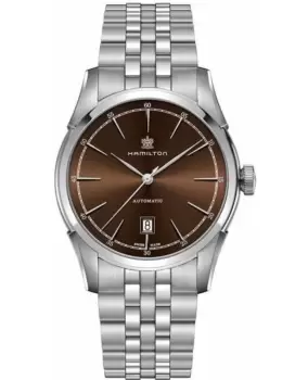 Hamilton American Classic Spirit of Liberty Auto Brown Dial Stainless Steel Mens Watch H42415101 H42415101