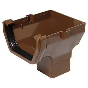 FloPlast ROS2BR Square Line Stopend Outlet - Brown