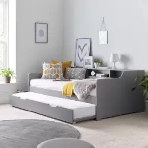 Bedmaster - Tyler Guest Bed Grey With Spring Mattress