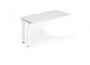 Trexus Bench Desk Single Extension White Leg 1400x800mm White Ref