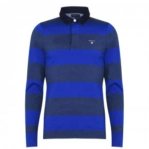 Gant Bar Stripe Rugger Polo Shirt - Blue 435