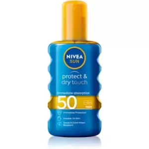 Nivea Sun Protect and Dry Fast Absorbing Sun Cream Spray SPF 30 200ml - wilko