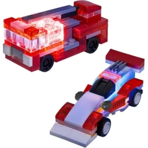 Laser Pegs Microspark Red Formula Car & Ladder Truck Vehicles