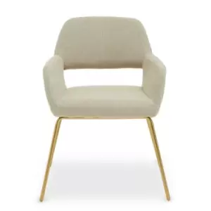 Interiors By PH Dining Chair Natural Gold Legs